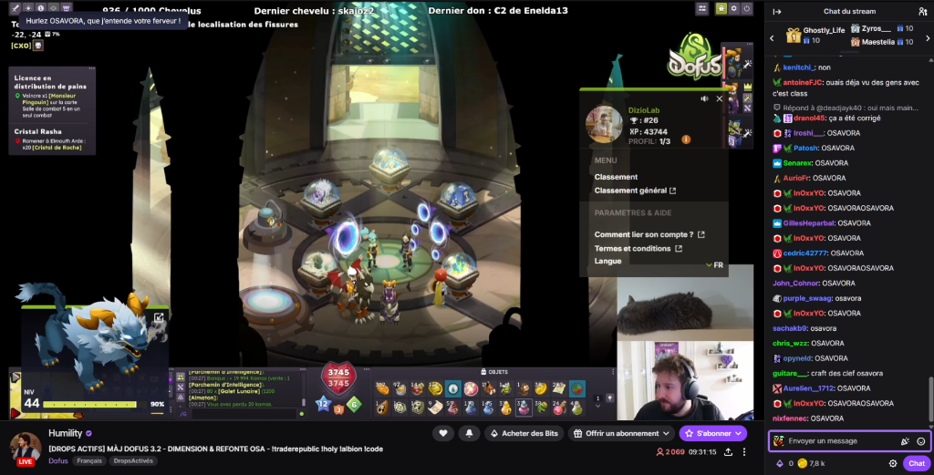 Extension Twitch Feed the Beast en direct sur le stream de Humility